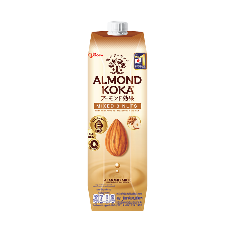 เครื่องดื่มน้ำนมอัลมอนด์สูตรมิกซ์ 3 นัท มิลค์ 1 ลิตร KOKA Almond Milk Mixed 3 Nuts 1L x 1