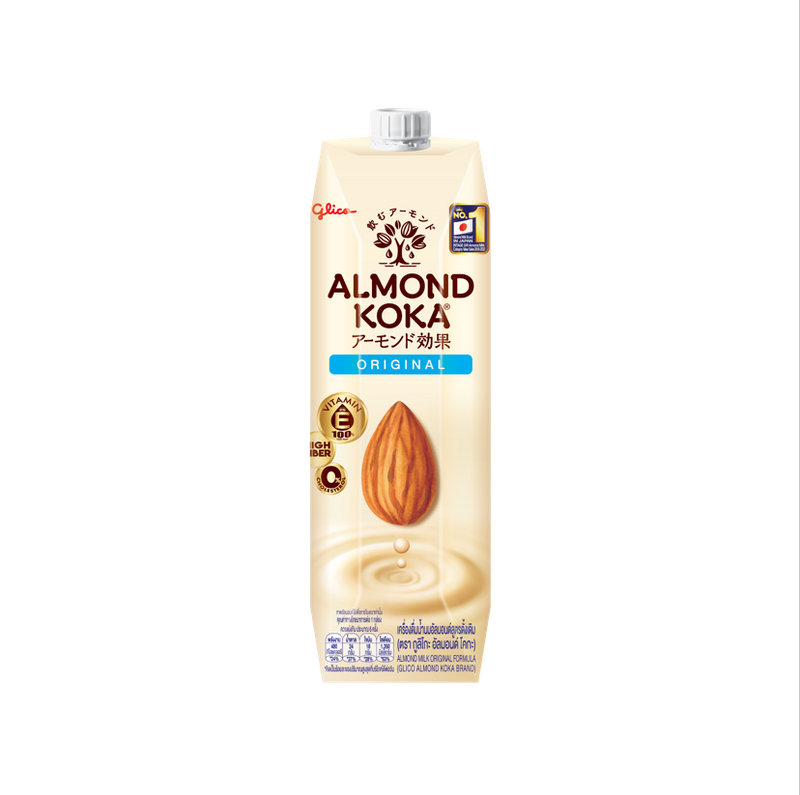เครื่องดื่มน้ำนมอัลมอนด์สูตรดั้งเดิม (ตรา กูลิโกะ อัลมอนด์ โคกะ) 1 ลิตร x 1 Almond Milk Original Formula (Glico Almond KOKA Brand) 1 Litre x 1